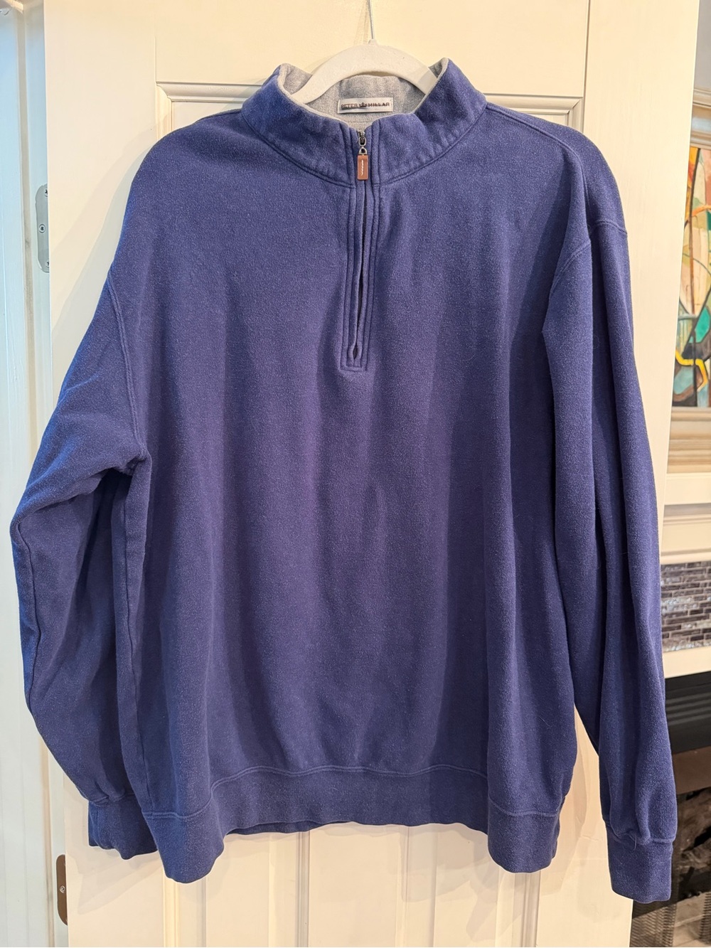 Peter Millar Men's Quarter-Zip Pullover 100 % Cotton Sweater